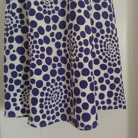 Alice & Olivia Numero De Modele Blue/White Polka Dot Strapless Mini Dress Silk - Picture 5 of 11